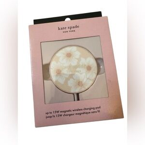 KATE SPADE PHONE CHARGING PAD 15W WIRELESS  MAGSAFE LEOPARD ROUND - NIB